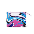 Pink and Turquoise Swirls Medium Pouch