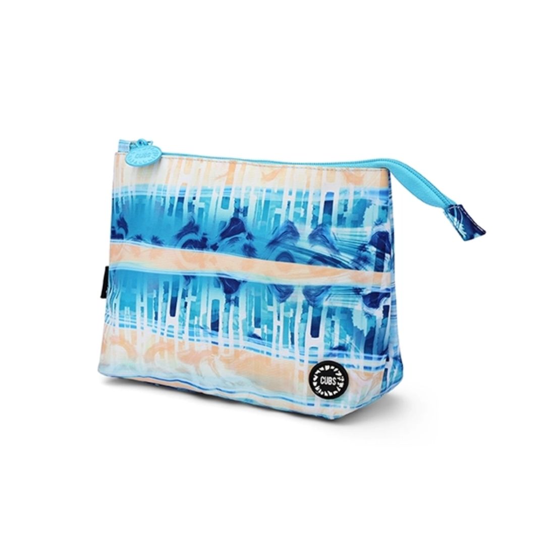 Blue & Peach Medium Pouch