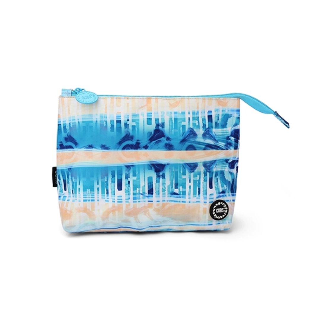 Blue & Peach Medium Pouch