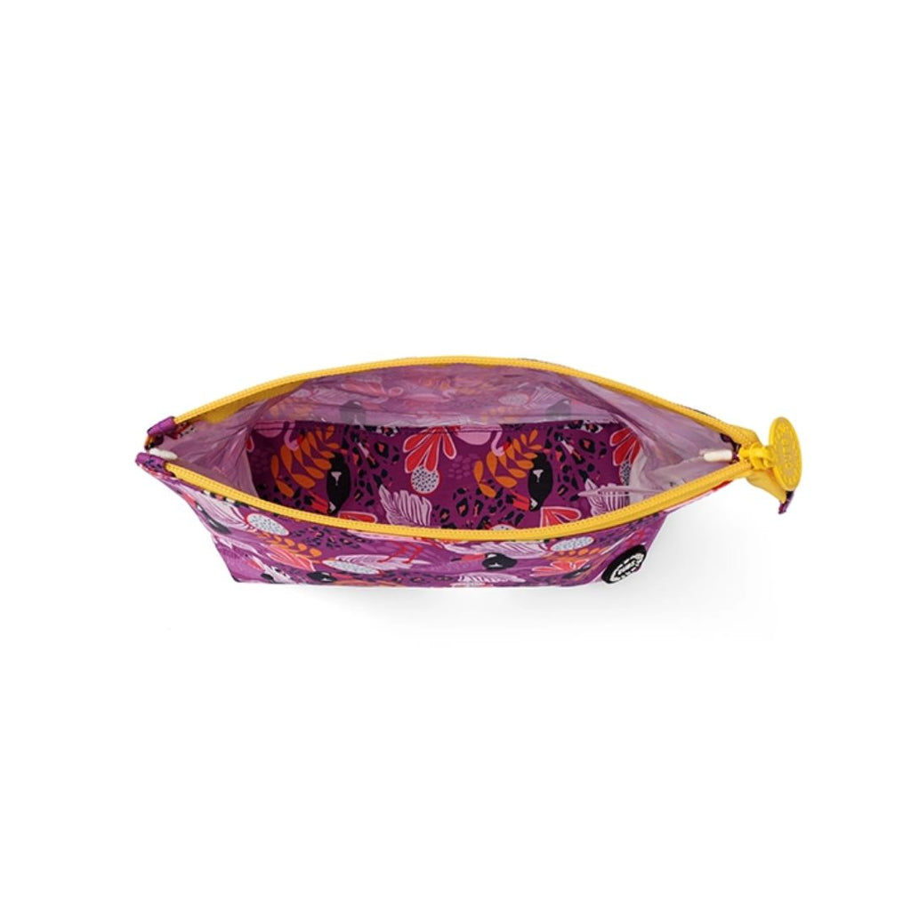 Purple Black Pigeons Medium Pouch