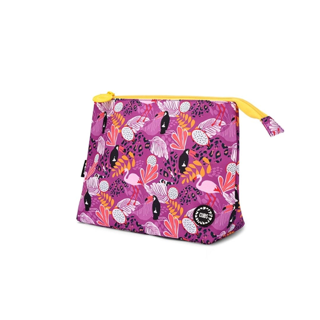Purple Black Pigeons Medium Pouch