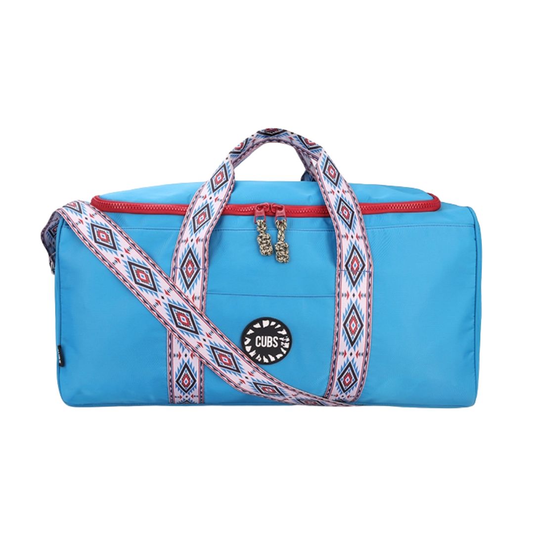 Cyan Blue Weekender Duffel Bag 63 L