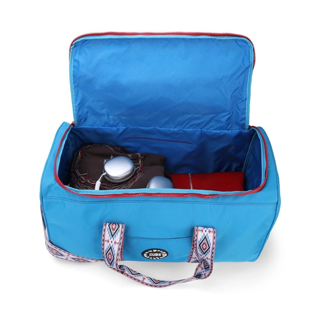 Cyan Blue Weekender Duffel Bag 63 L