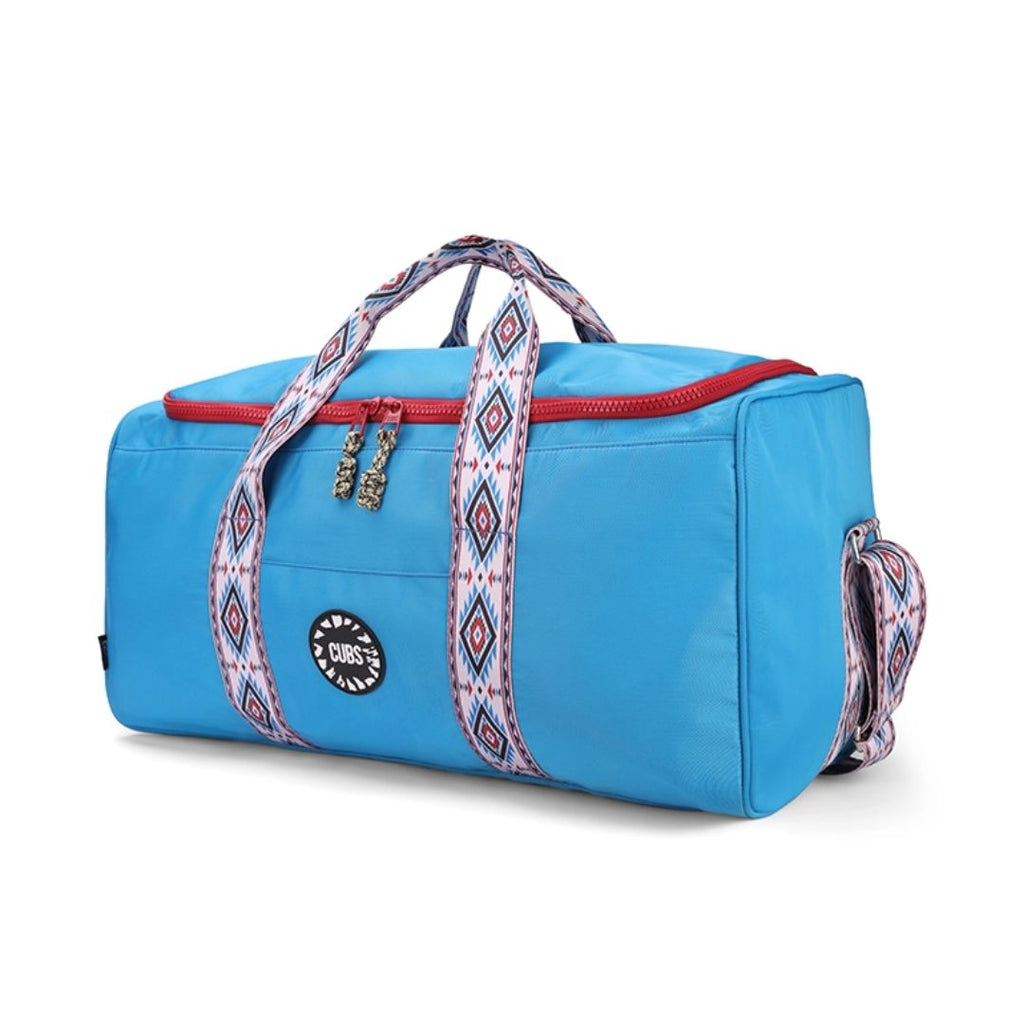 Cyan Blue Weekender Duffel Bag 63 L
