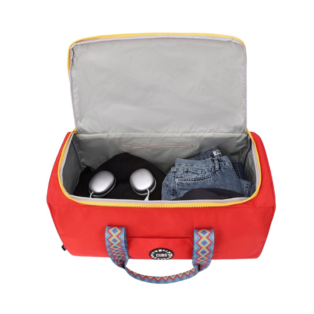 Flame Red Weekender Duffel Bag 63 L