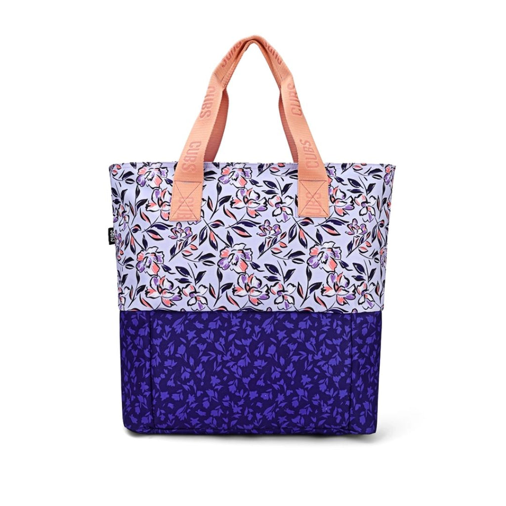 Navy Lilies Tote Cooler 41 L