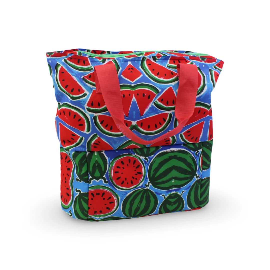 Watermelon Wave Tote Cooler 41 L