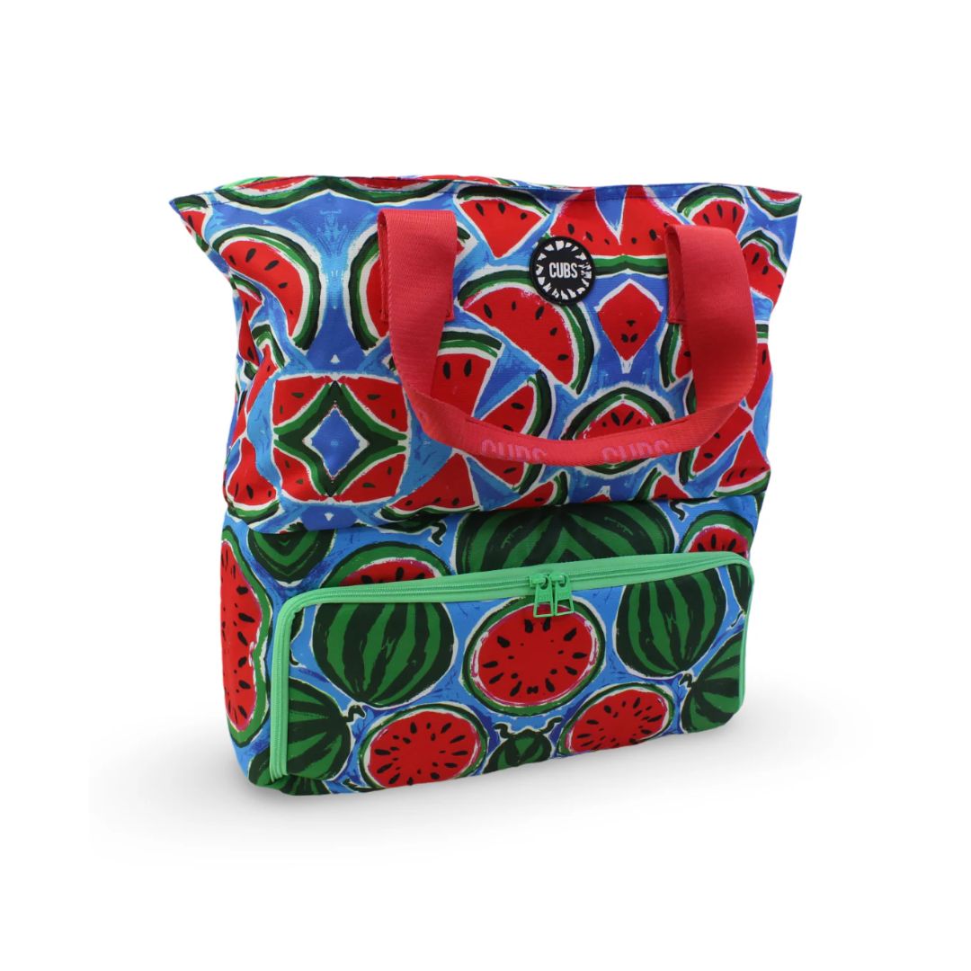 Watermelon Wave Tote Cooler 41 L