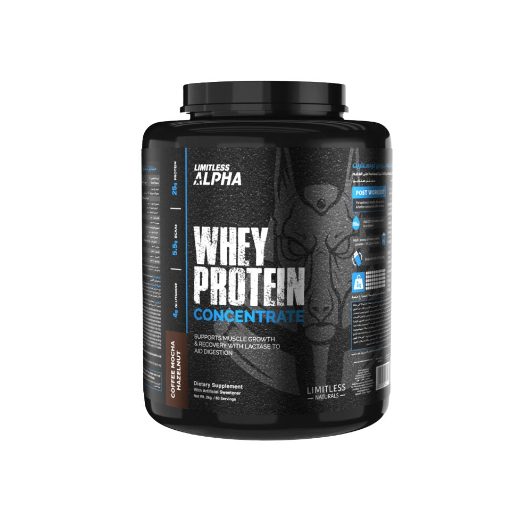 Limitless Alpha Whey Protein Concentrate 60 Scoops Mocca Hazelnuts - 2Kg