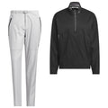 adidas Ultimate365 Tour Climaproof+ Half-Zip Waterproof Rain Suit - Black/Grey One