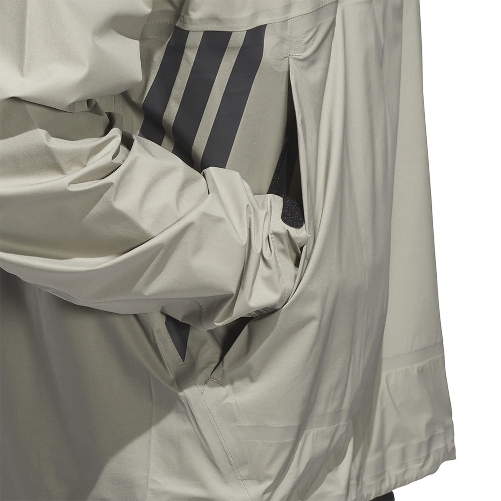 adidas Ultimate365 Tour Climaproof+ Half-Zip Waterproof Rain Suit - Silver Pebble/Grey One