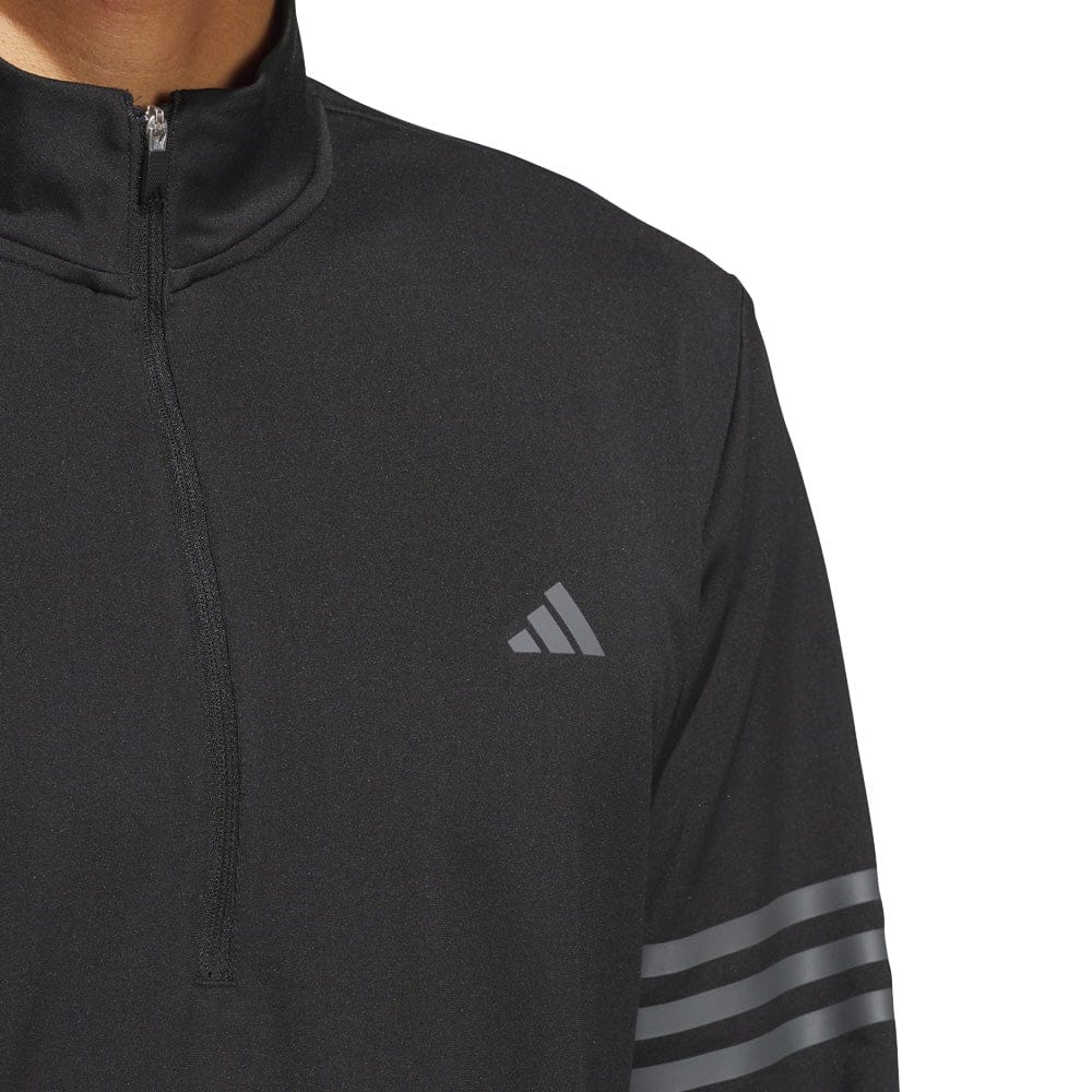 adidas 3-Stripes Half-Zip Top - Black