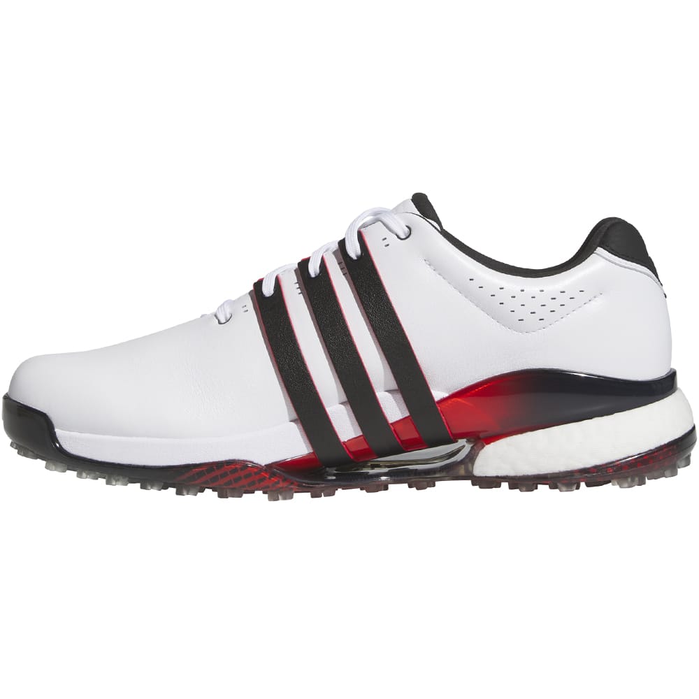 adidas Tour360 Spikeless Waterproof Shoes - White/Core Black/Lucid Red