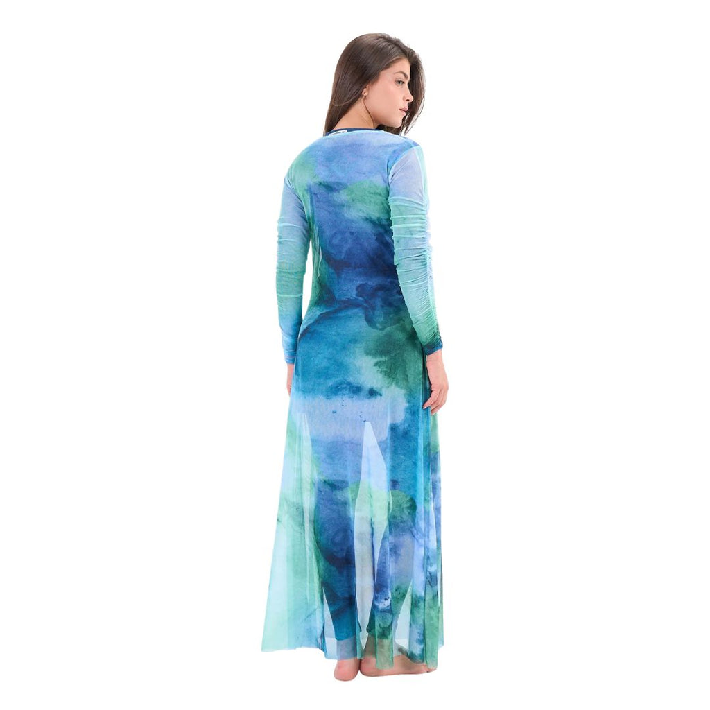 Cyan Mesh Dress