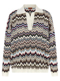 Missoni Multicolor Zigzag Knit Sweater — Multicolor