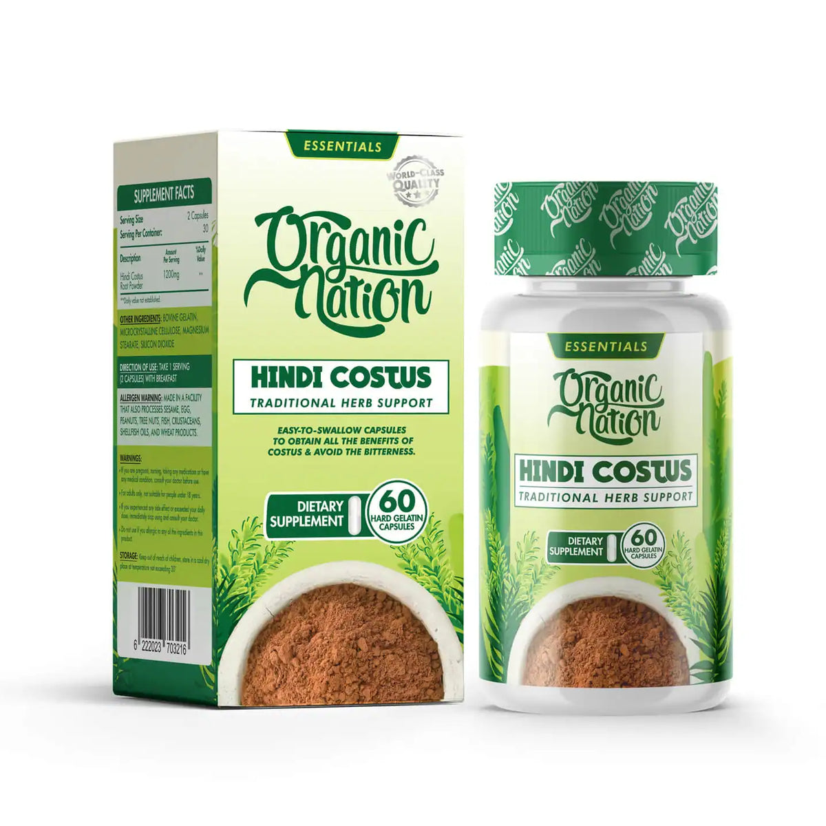 Hindi Costus - 30 Serv. - 60 Capsules