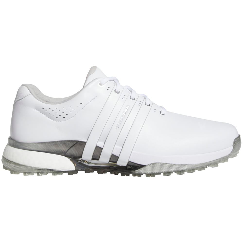 adidas Tour360 Spikeless Waterproof Shoes - White/White/Silver Metallic