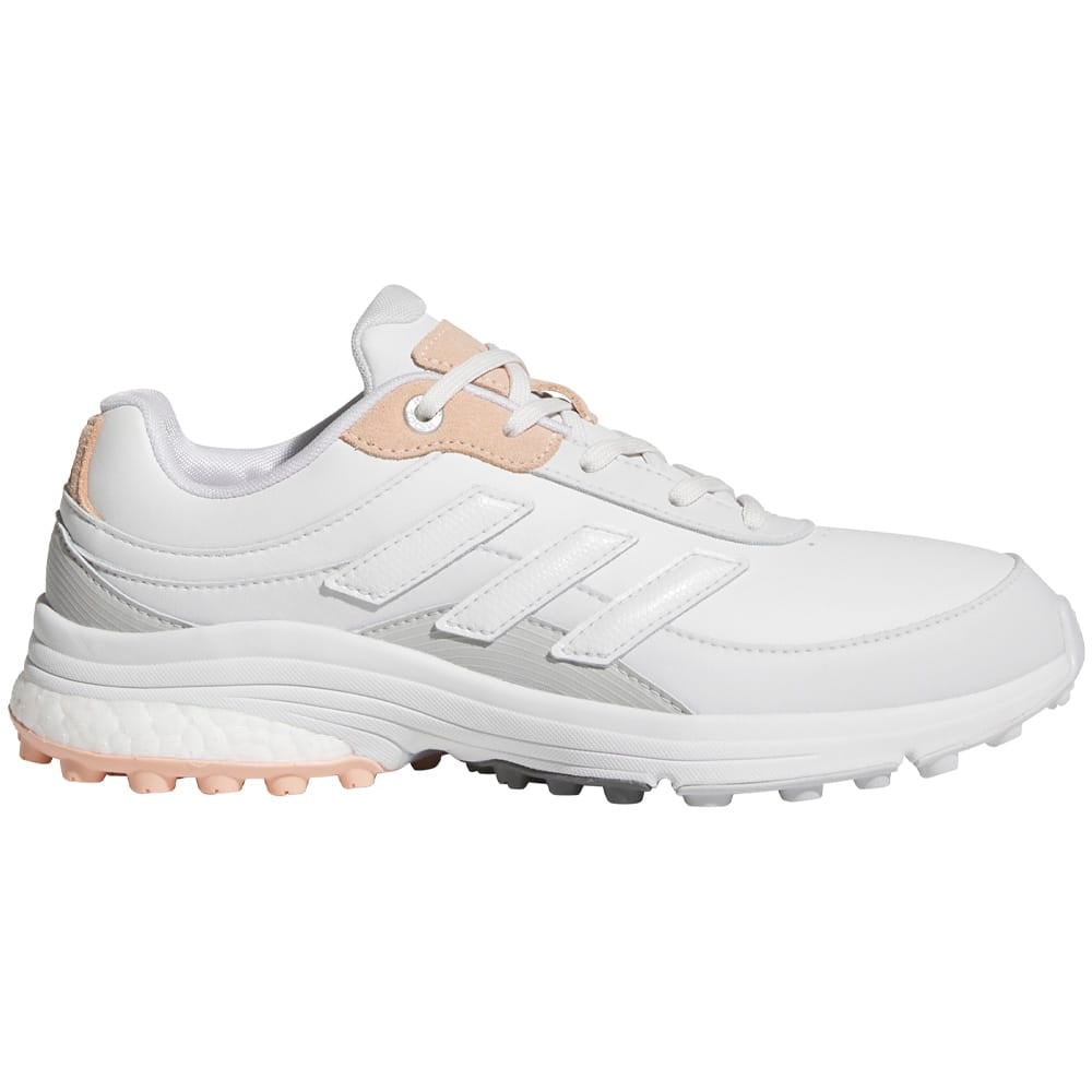 Adidas Zoysia Spikeless Waterproof Ladies Shoes - Dash Grey/Crystal White/Powder Cora