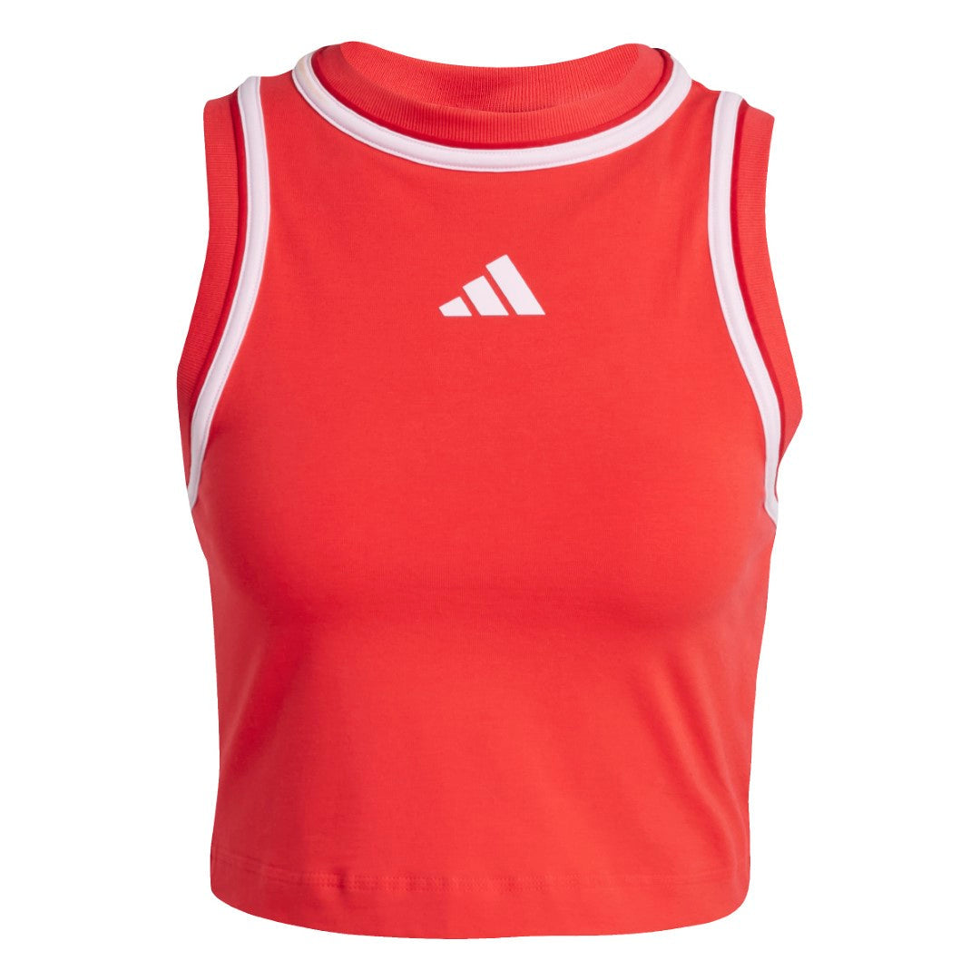 Essentials Color-Pop Cotton Crop Tank Top