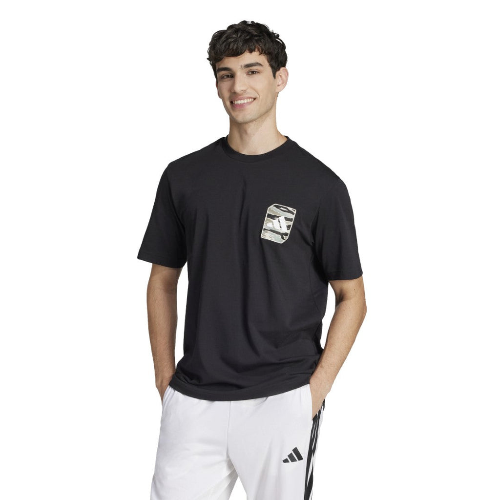 Camo Woven Graphic T-shirt