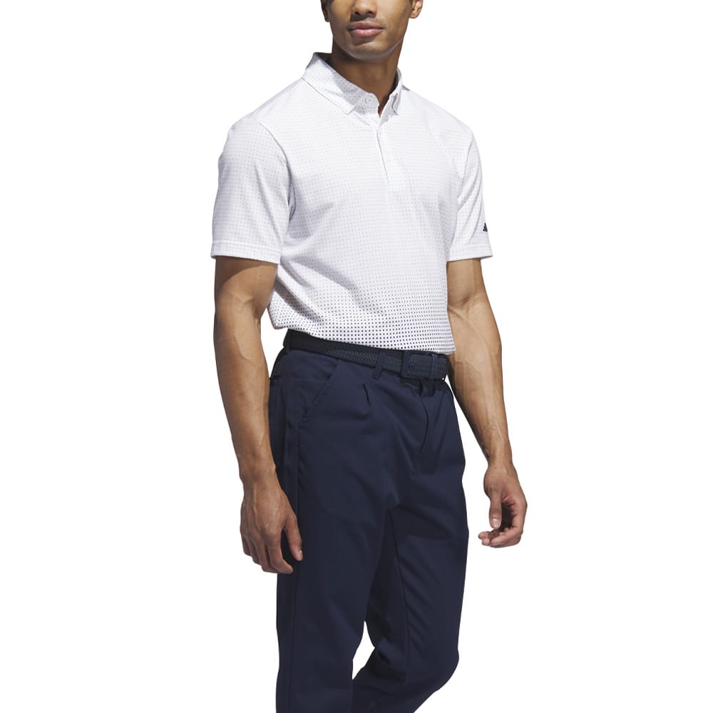 adidas Go-to Rise Print Sleeve Logo Polo Shirt - White