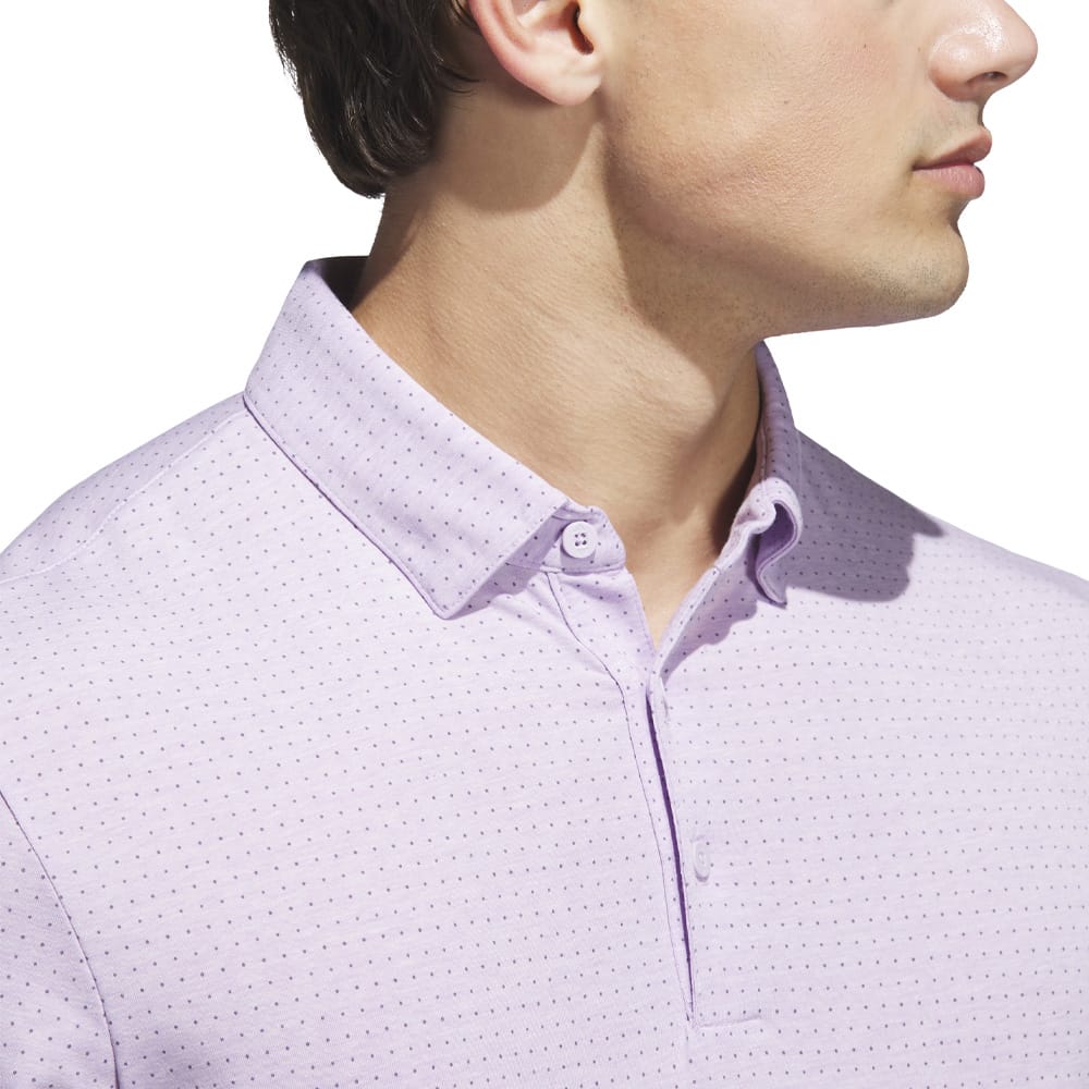 adidas Go-to Rise Print Sleeve Logo Polo Shirt - Powder Plum