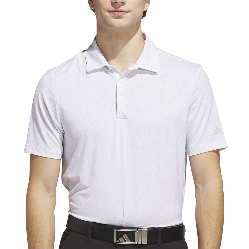 adidas Ultimate365 Mini Bunker Polo Shirt - White/Wonder Blue