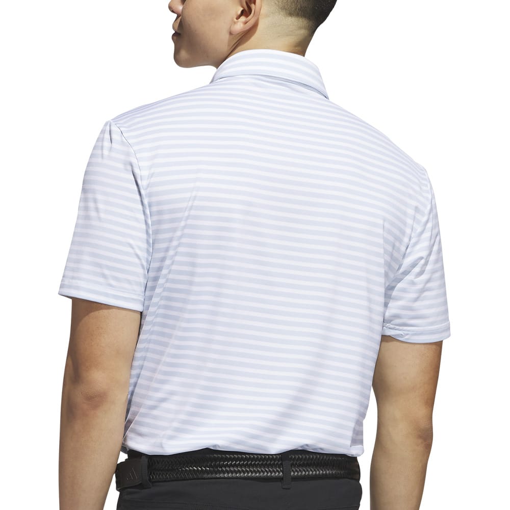 adidas Ultimate365 Stripe Polo Shirt - Wonder Blue/White