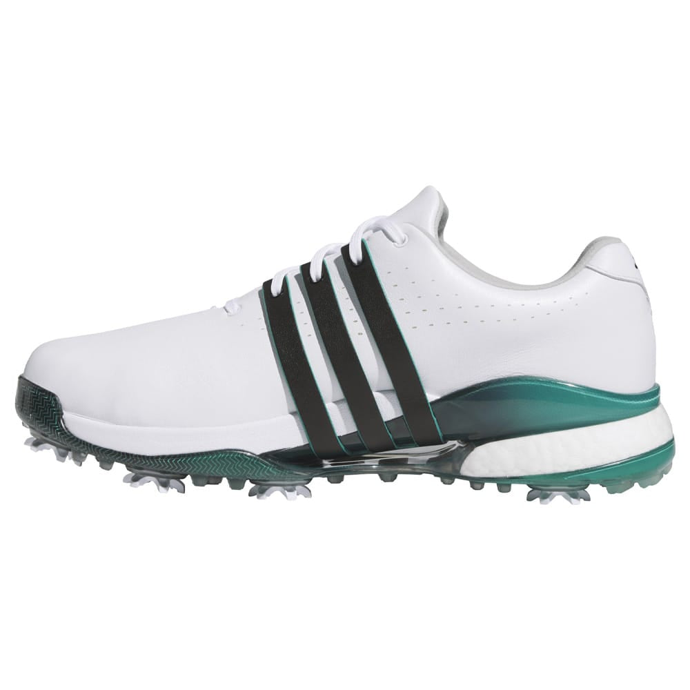 adidas Tour360 24 Spiked Waterproof Shoes - Ftwr White/Core Black/Aurora Ivy