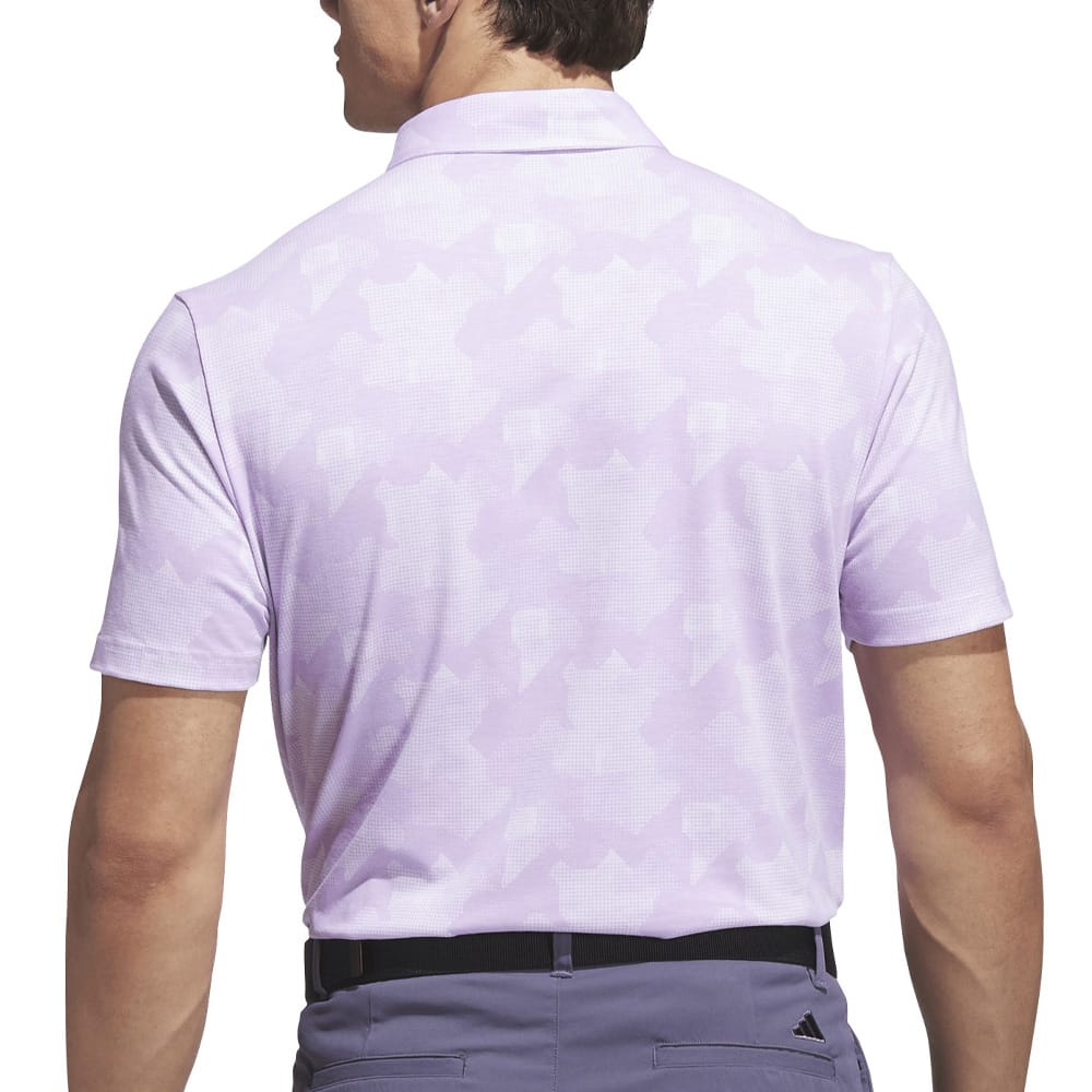 adidas Go-To Printed Polo Shirt - Powder Plum/White