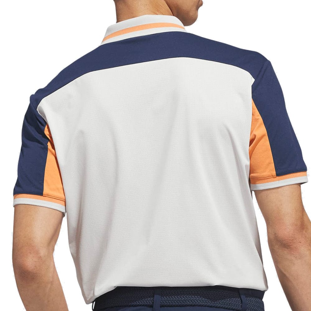 adidas Beyond Vent Twistknit Polo Shirt - Orbit Grey/Collegiate Navy