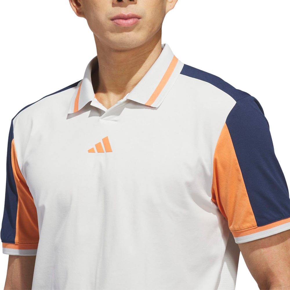 adidas Beyond Vent Twistknit Polo Shirt - Orbit Grey/Collegiate Navy