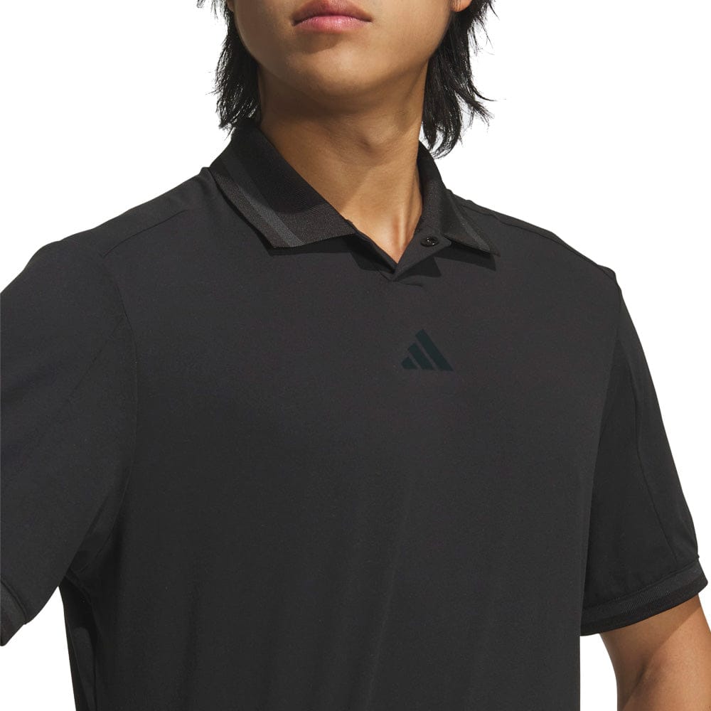 adidas Beyond Vent Twistknit Polo Shirt - Black/Black