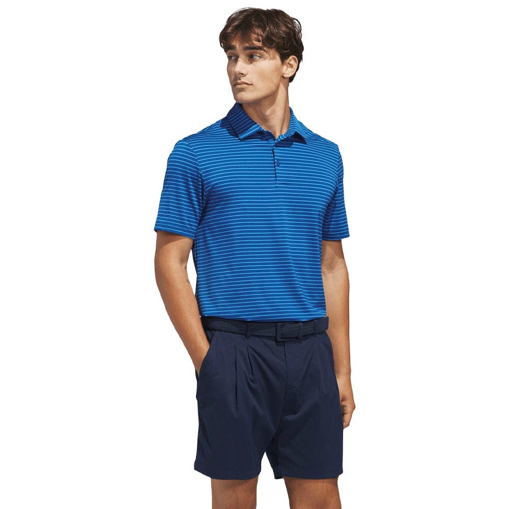 adidas Performance Two-Color Stripe Polo Shirt - Dusky Petrol/Lucid Ray Blue