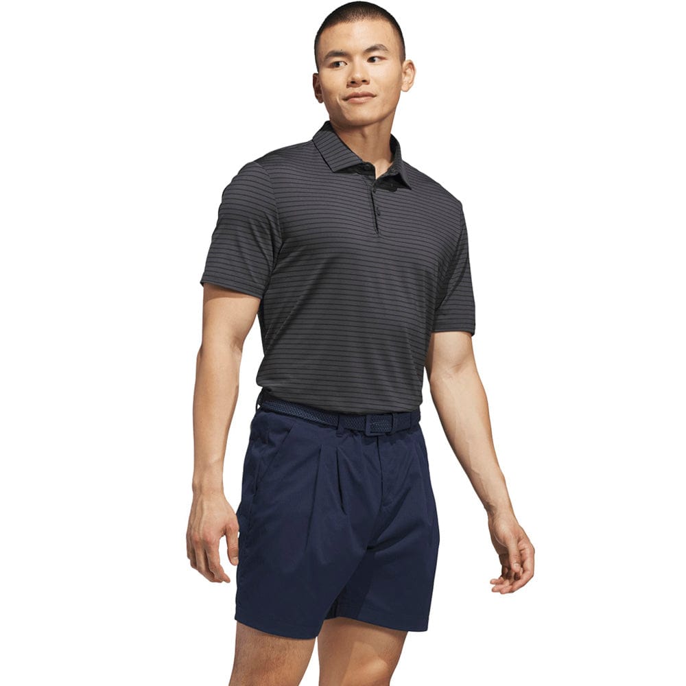 adidas Performance Two-Color Stripe Polo Shirt - Carbon/Black