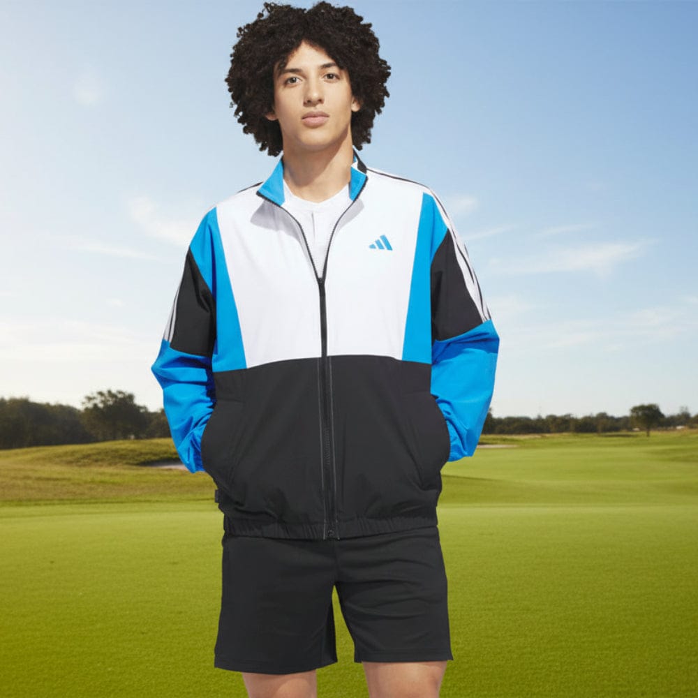 adidas Beyond Twistweave Full-Zip Windbreaker - Black/White
