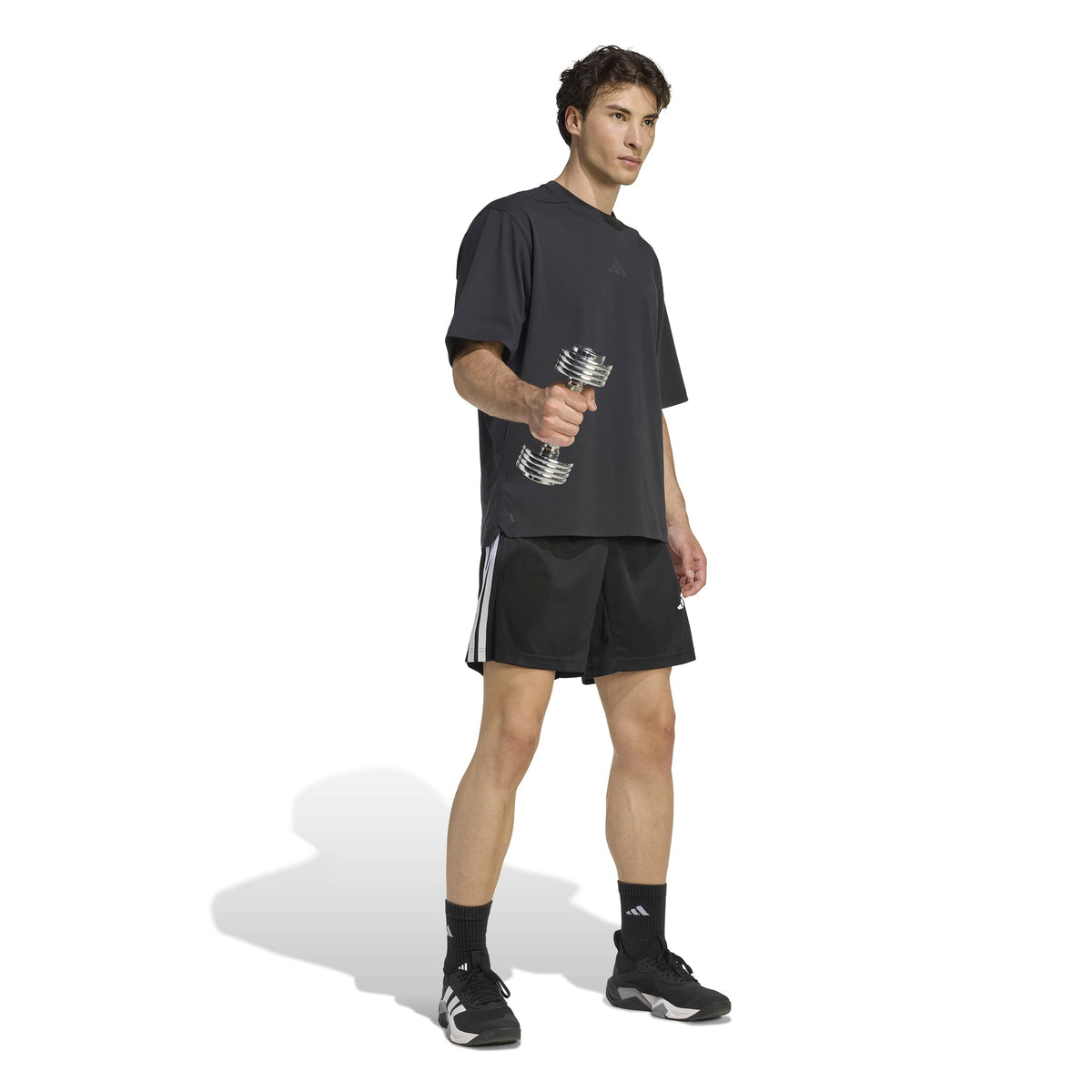 Workout Essentials Base 3-Stripes Pique 7"in Short