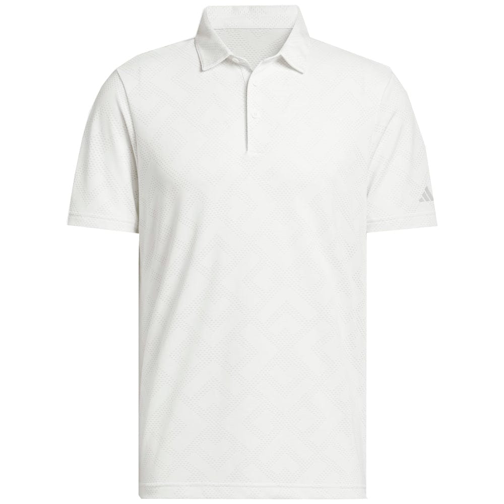 adidas Ultimate365 Jacquard Polo Shirt - White/Grey Two