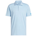 adidas Performance Two-Color Stripe Polo Shirt - Crystal Sky/Lucid Ray Blue