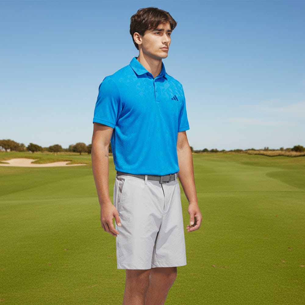 adidas Ultimate365 Jacquard Polo Shirt - Lucid Ray Blue