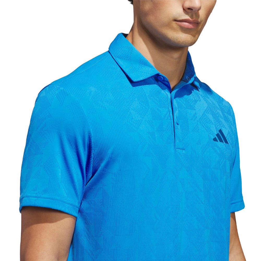 adidas Ultimate365 Jacquard Polo Shirt - Lucid Ray Blue