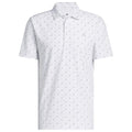 adidas Ultimate365+ Soft Print Polo Shirt - White/Wonder Sage