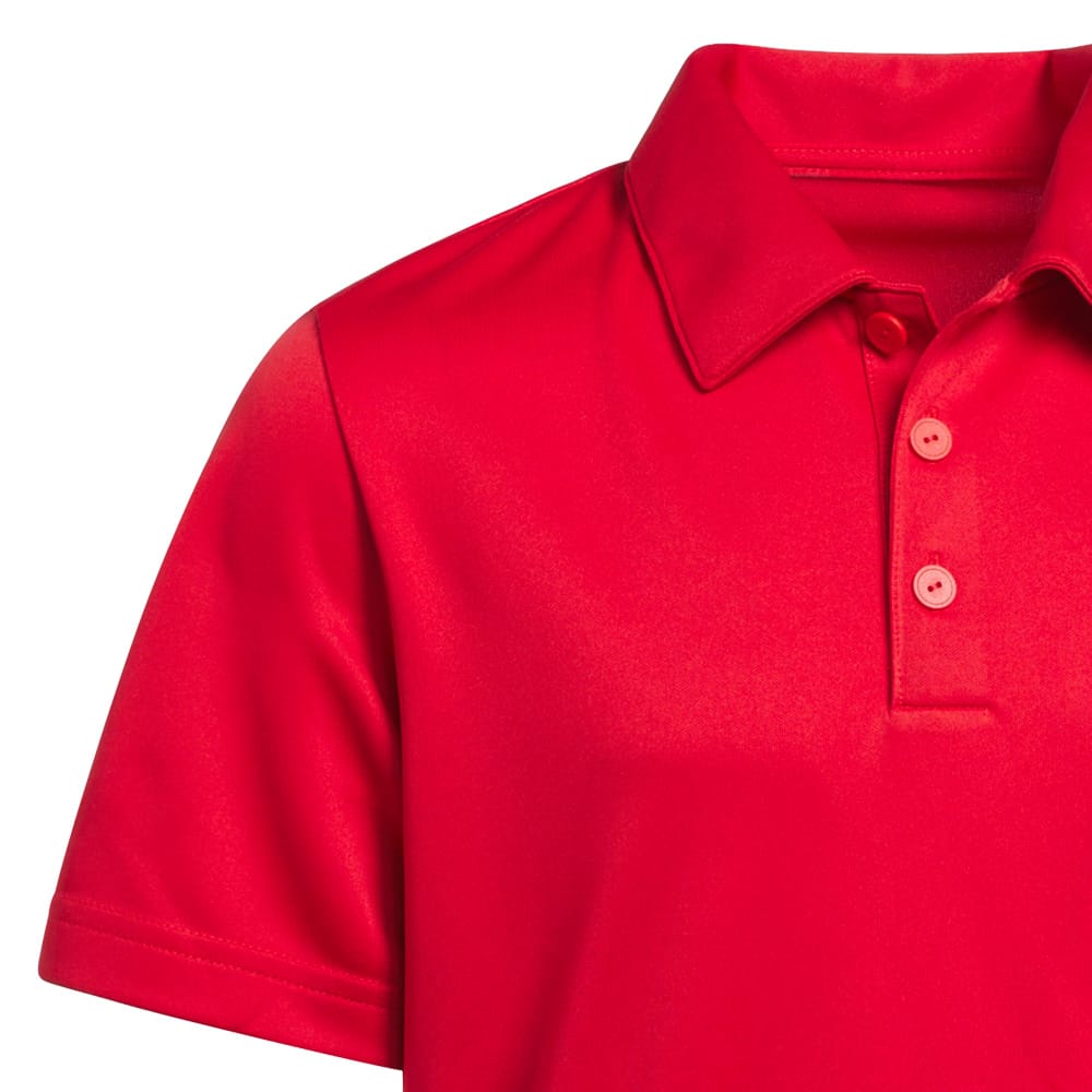 adidas Youth Performance Short Sleeve Polo Shirt - Collegiate Red