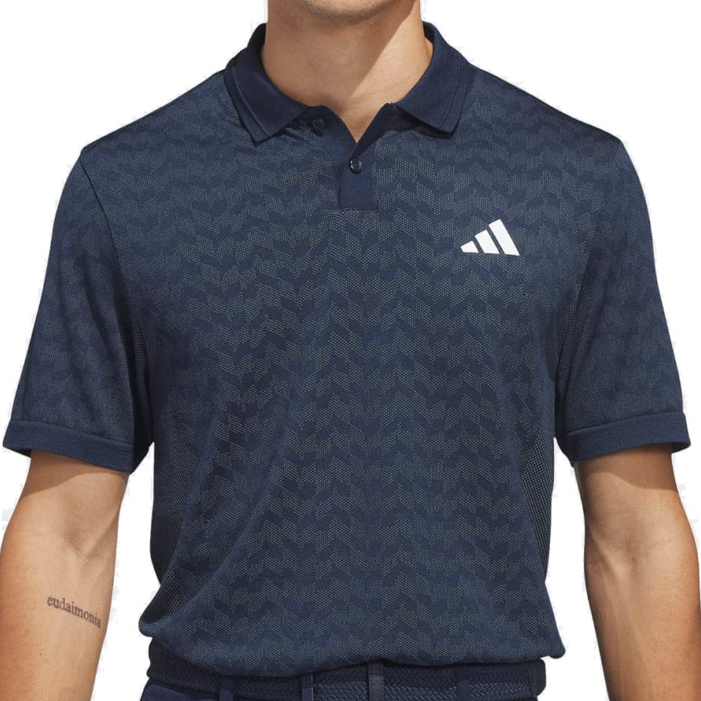 adidas Ultimate365 Tour Seamless Polo Shirt - Collegiate Navy/Wonder Sage