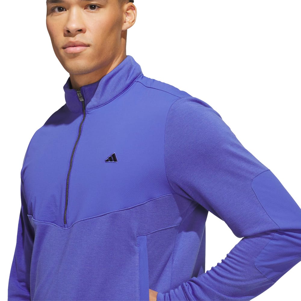 adidas Ultimate365+ Course Control Hybrid 1/4 Zip Sweatshirt - Dual Indigo