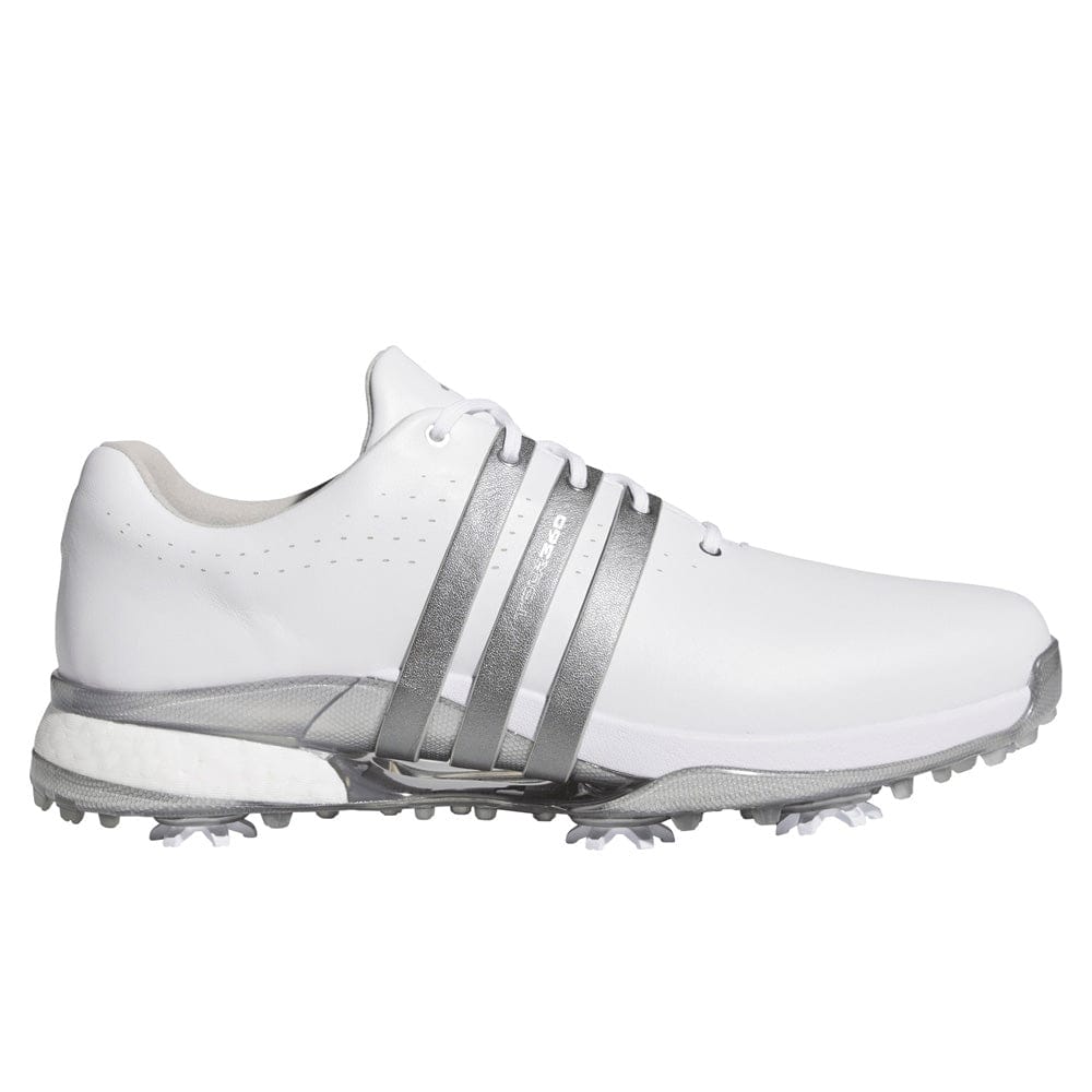 adidas Tour360 24 Waterproof Spiked Shoes - Cloud White/Iron Met./Silver Met.