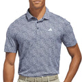adidas Ultimate365 Feather Print Polo Shirt - White/Collegiate Navy