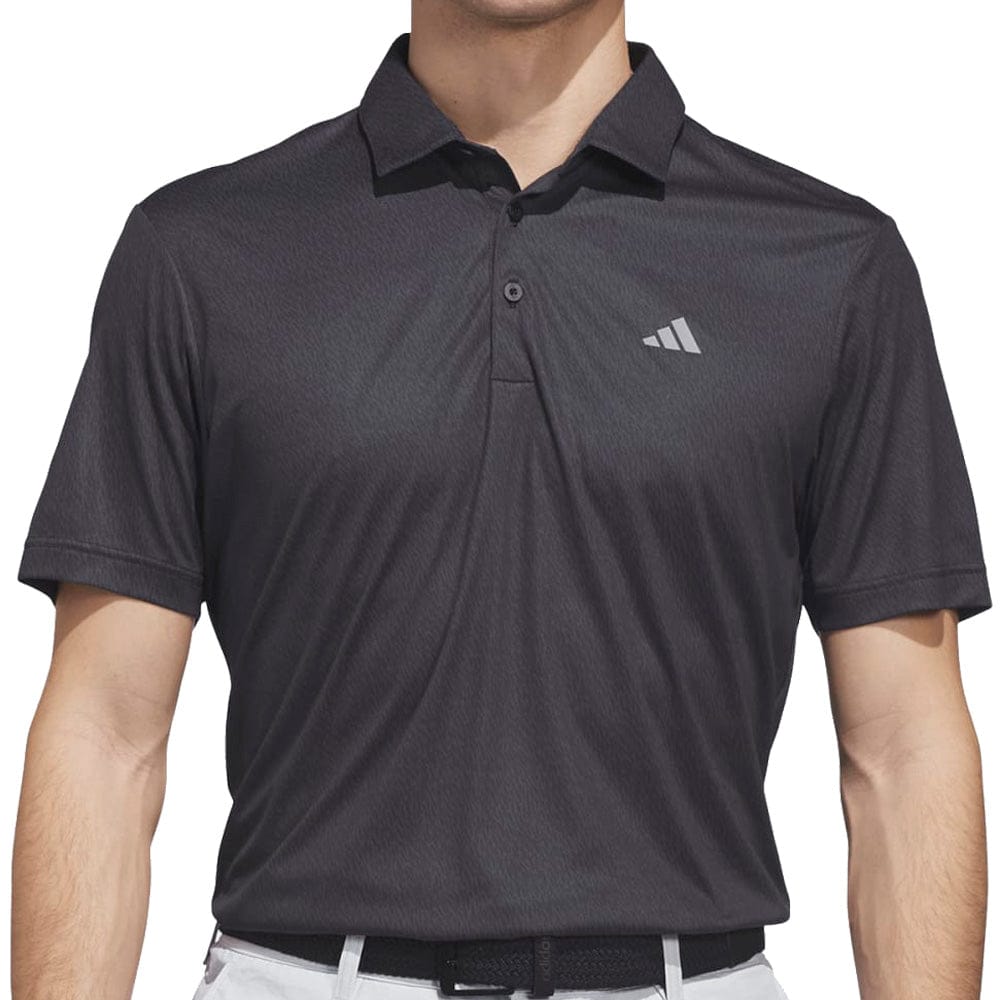 adidas Ultimate365 Feather Print Polo Shirt - Carbon/Black