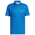 adidas Ultimate365 Feather Print Polo Shirt - Dusky Petrol/Lucid Ray Blue
