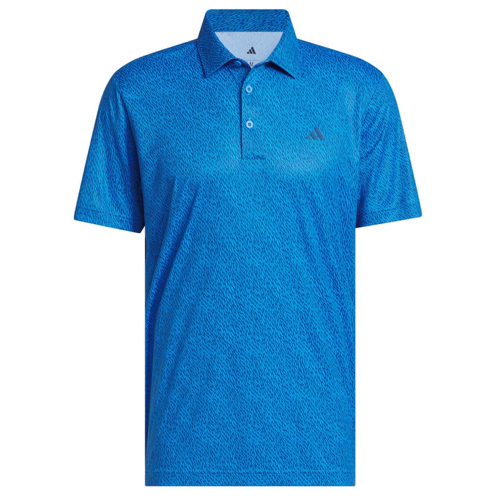 adidas Ultimate365 Feather Print Polo Shirt - Dusky Petrol/Lucid Ray Blue